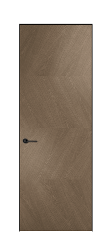 Дверь межкомнатная Юнит 01 Цвет Дуб Мускат Покрытие ШПОН Дуб Наличник Скрытый короб черный Цена 61166