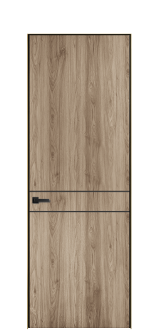Дверь межкомнатная Слот 10-002 Цвет Орех смоук Покрытие ПВХ ПОД ДЕРЕВО Наличник Скрытый короб золото Цена 45895