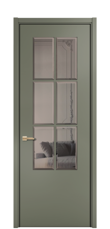 Дверь межкомнатная Амелия 8 DGO Цвет Зеленый Покрытие ЭМАЛИ Эмаль Наличник  L 50 Цена 79097