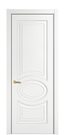 Дверь межкомнатная Элеганс 5 Цвет Белый Покрытие ЭМАЛИ Эмаль Наличник L 75 Цена 51628