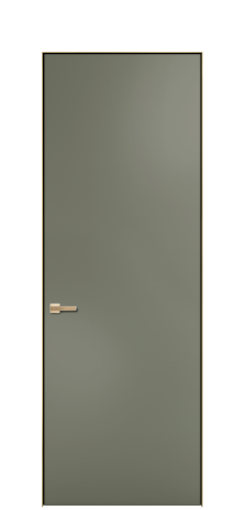 Дверь межкомнатная Секрет 59-00 Цвет Зеленый Покрытие ЭМАЛИ Эмаль Наличник  Скрытый короб золото Цена 43851