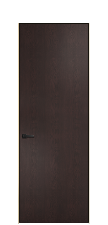 Дверь межкомнатная Юнит 12 Цвет Мореный Дуб Покрытие ШПОН Дуб Наличник  Скрытый короб золото Цена 55335